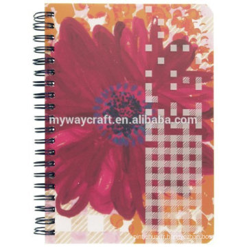 2016 hot-fancy flower personnalisé imprimé spirale carnet de cahier